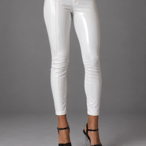 Pantalon Adidas Ivy Park effet latex – Blanc